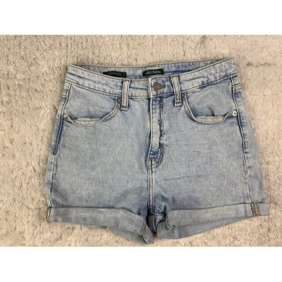 Wild Fable Size 2 26 Womens Shorts Shortie Cuffed Hem Light Wash Mid Ri… - Picture 1 of 4